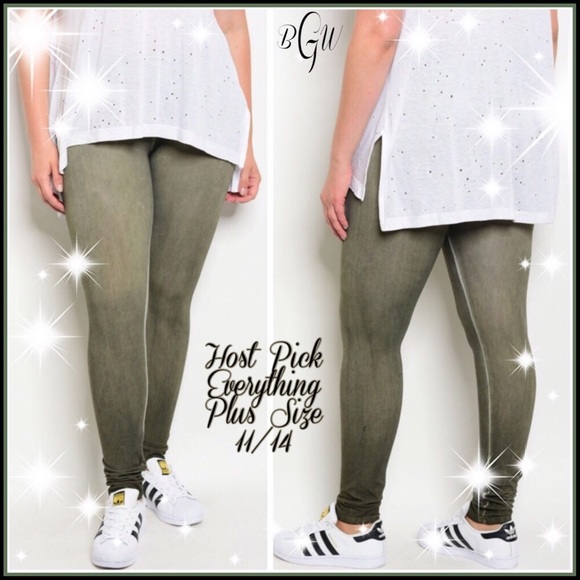 Milky Way Pants - 🎉HP🎉Plus Mineral Wash Olive Leggings
